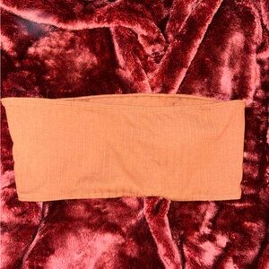 SHEIN Orange Bandeau Bikini Top